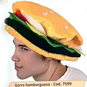 costume di carnevale CAPPELLO HAMBURGER